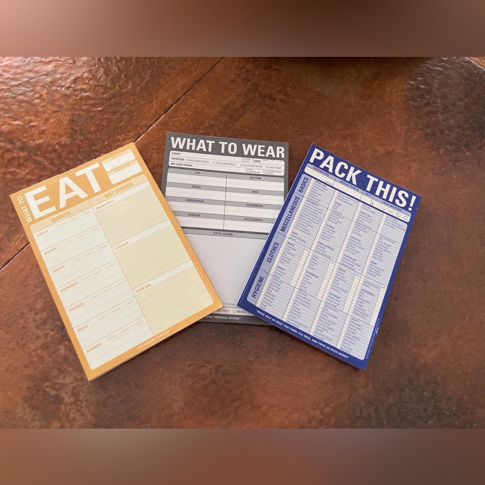 Set of three fun list pads (Anthropologie)
